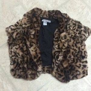 Cropped leopard jacket